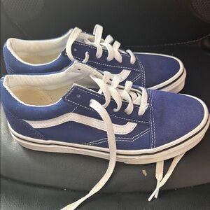 Vans Kids Royal Blue and White Sneakers